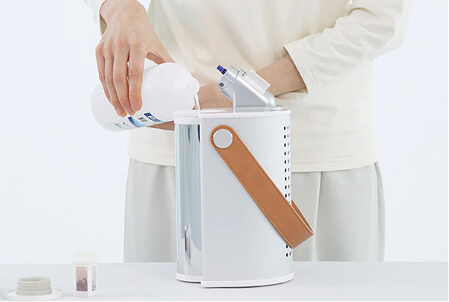 Add distilled water to the tank